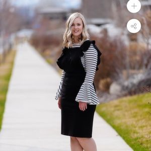 BRIGITTE BRIANNA RUFFLE OVERALL DRESS